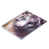 White Tiger Head met Mesmerizing Eyes Notitieboek (Linkerzijde)