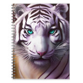 White Tiger Head met Mesmerizing Eyes Notitieboek (Voorkant)