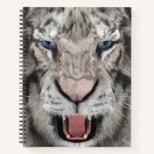 White Tiger Head  Notitieboek (Voorkant)