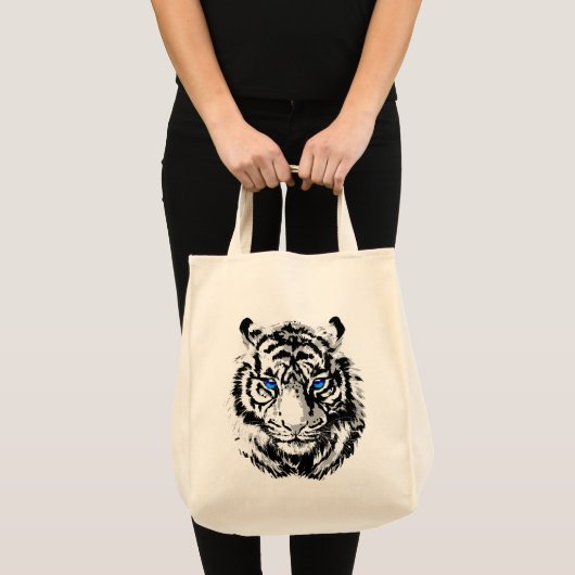 White Tiger Head - Tiger Canvas tas (Voorkant (product))