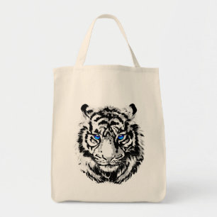 White Tiger Head - Tiger Canvas tas