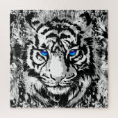 White Tiger Head - Tiger Portrait Jigzaag Puzzle Legpuzzel (Verticaal)