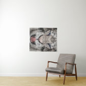 White Tiger Head  Wandkleed (In Situ (horizontaal))