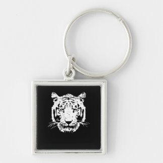 White Tiger Head Wild Cat Lover Zoo Animal Gifft Sleutelhanger