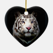 White Tiger Heart Keramisch Ornament (Achterkant)