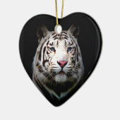White Tiger Heart Keramisch Ornament (Links)