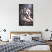 White Tiger in Motion – ManJiangHong Art Series Canvas Afdruk (Insitu (Slaapkamer))