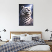 White Tiger in Motion – ManJiangHong Art Series Canvas Afdruk (Insitu (Slaapkamer))
