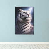White Tiger in Motion – ManJiangHong Art Series Canvas Afdruk (Insitu (Houten vloer))