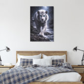 White Tiger in Motion – ManJiangHong Art Series Canvas Afdruk (Insitu (Slaapkamer))