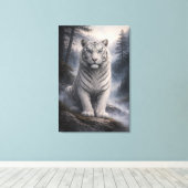 White Tiger in Motion – ManJiangHong Art Series Canvas Afdruk (Insitu (Houten vloer))