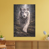 White Tiger in Motion – ManJiangHong Art Series Canvas Afdruk (Insitu (Woonkamer))
