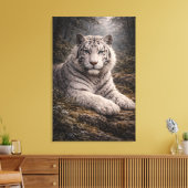 White Tiger in Motion – ManJiangHong Art Series Canvas Afdruk (Insitu (Woonkamer))