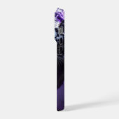 White Tiger in Purple Storm – Majestic Phone Case iPhone Hoesje (Linkerkant)