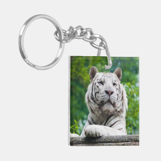 White Tiger key chain Sleutelhanger (Voorkant Links)