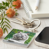 White Tiger key chain Sleutelhanger (Voorkant Rechts)