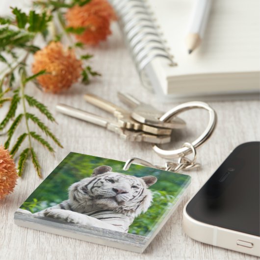 White Tiger key chain Sleutelhanger (Voorkant Rechts)