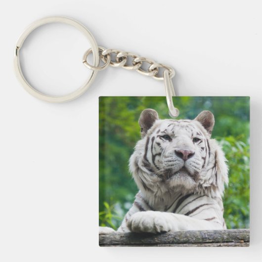 White Tiger key chain Sleutelhanger (Voorkant)