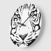 White Tiger Life Abstract Grote Klok (Hoek)