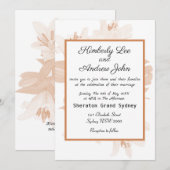 White Tiger Lilies Oranje Blush Wedding Invitation Kaart (Voorkant / Achterkant)