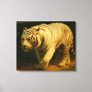 White Tiger Majesty – gestileerde wildlife art pri Canvas Afdruk