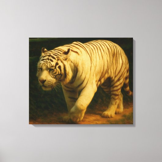White Tiger Majesty – gestileerde wildlife art pri Canvas Afdruk (Voorkant)