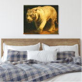 White Tiger Majesty – gestileerde wildlife art pri Canvas Afdruk (Insitu (Slaapkamer))