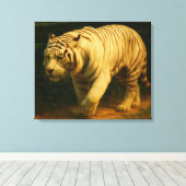 White Tiger Majesty – gestileerde wildlife art pri Canvas Afdruk (Insitu (Houten vloer))