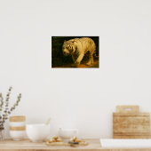 White Tiger Majesty – gestileerde wildlife art pri Poster (Keuken)