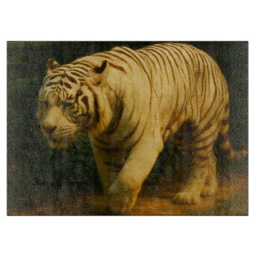White Tiger Majesty – gestileerde wildlife art pri Snijplank (Voorkant)