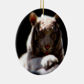 White Tiger Mirage Keramisch Ornament (Rechts)
