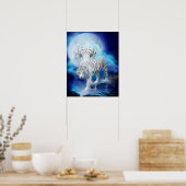 White Tiger Moon Art Poster/Print Poster (Keuken)