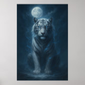 White Tiger – Moonlit Mystical Scene | ManJiangHon Poster (Voorkant)