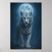 White Tiger – Moonlit Mystical Scene | ManJiangHon Poster (Voorkant)