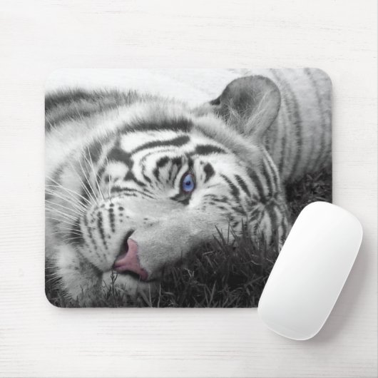 White Tiger mousepad Muismat (Met muis)