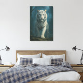White Tiger – Mystical Fantasy Portrait – ManJiang Canvas Afdruk (Insitu (Slaapkamer))