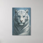 White Tiger – Mystical Fantasy Portrait – ManJiang Canvas Afdruk (Voorkant)