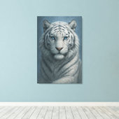 White Tiger – Mystical Fantasy Portrait – ManJiang Canvas Afdruk (Insitu (Houten vloer))