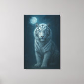 White Tiger – Mystical Fantasy Portrait – ManJiang Canvas Afdruk (Voorkant)