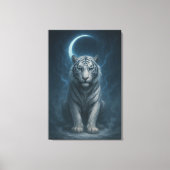 White Tiger – Mystical Fantasy Portrait – ManJiang Canvas Afdruk (Voorkant)