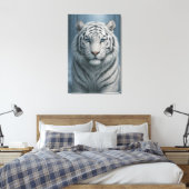 White Tiger – Mystical Fantasy Portrait – ManJiang Canvas Afdruk (Insitu (Slaapkamer))