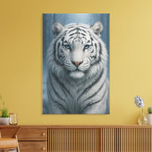 White Tiger – Mystical Fantasy Portrait – ManJiang Canvas Afdruk (Insitu (Woonkamer))