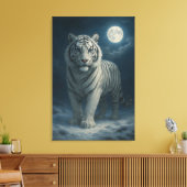 White Tiger – Mystical Fantasy Portrait – ManJiang Canvas Afdruk (Insitu (Woonkamer))