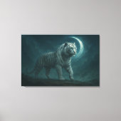 White Tiger – Mystical Fantasy Portrait – ManJiang Canvas Afdruk (Voorkant)