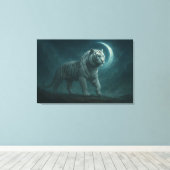 White Tiger – Mystical Fantasy Portrait – ManJiang Canvas Afdruk (Insitu (Houten vloer))