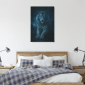 White Tiger – Mystical Fantasy Portrait – ManJiang Canvas Afdruk (Insitu (Slaapkamer))