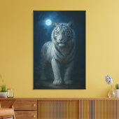 White Tiger – Mystical Fantasy Portrait – ManJiang Canvas Afdruk (Insitu (Woonkamer))