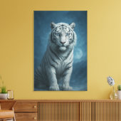 White Tiger – Mystical Fantasy Portrait – ManJiang Canvas Afdruk (Insitu (Woonkamer))
