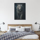 White Tiger – Mystical Fantasy Portrait – ManJiang Canvas Afdruk (Insitu (Slaapkamer))