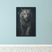 White Tiger – Mystical Fantasy Portrait – ManJiang Canvas Afdruk (Insitu (Houten vloer))